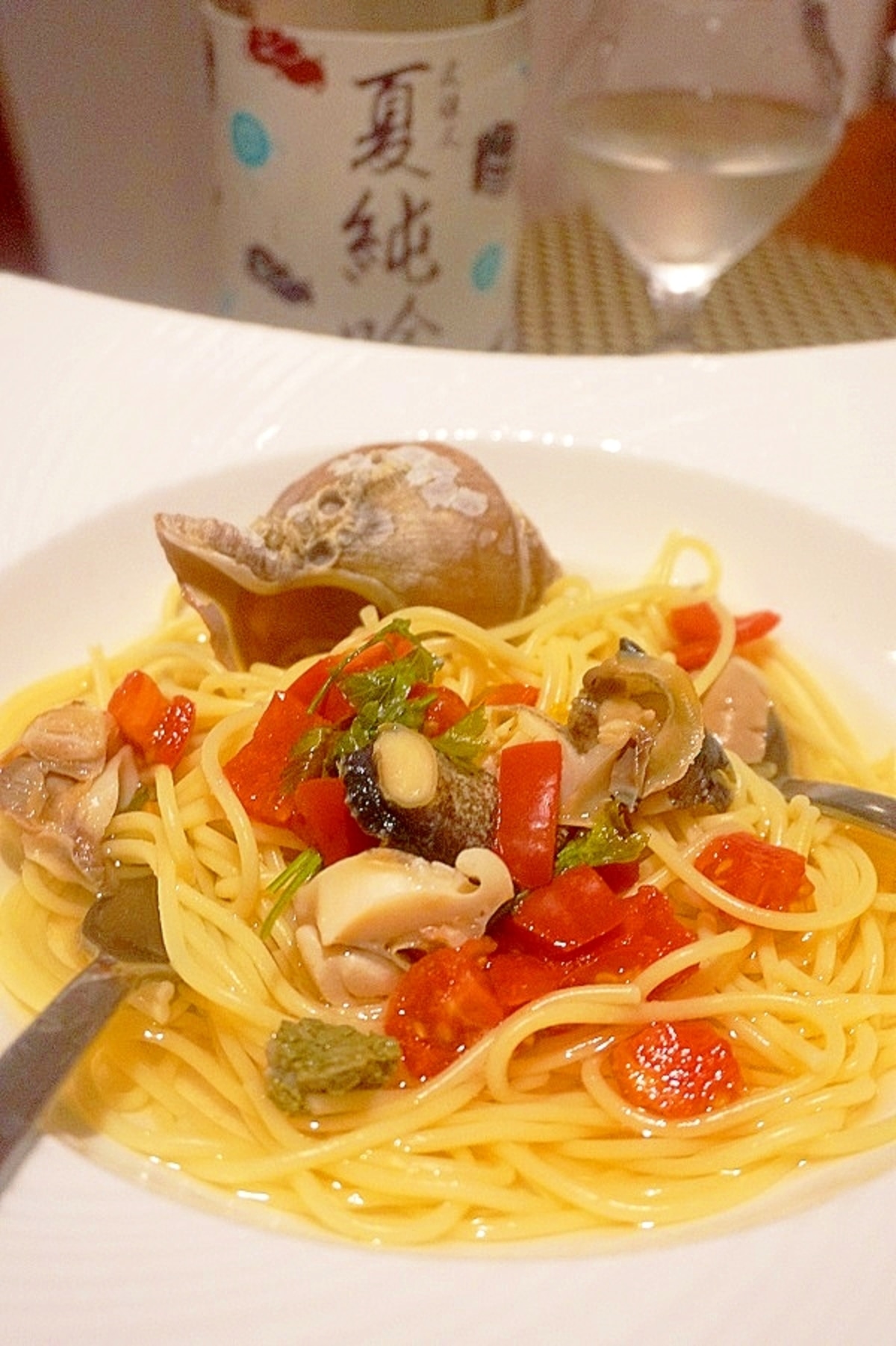 ワインに日本酒に つぶ貝のスープパスタ レシピ 作り方 By 酔いどれんぬ 楽天レシピ ワインに日本酒に つぶ貝のスープパスタ レシピ 作り方 By 酔いどれんぬ 楽天レシピ